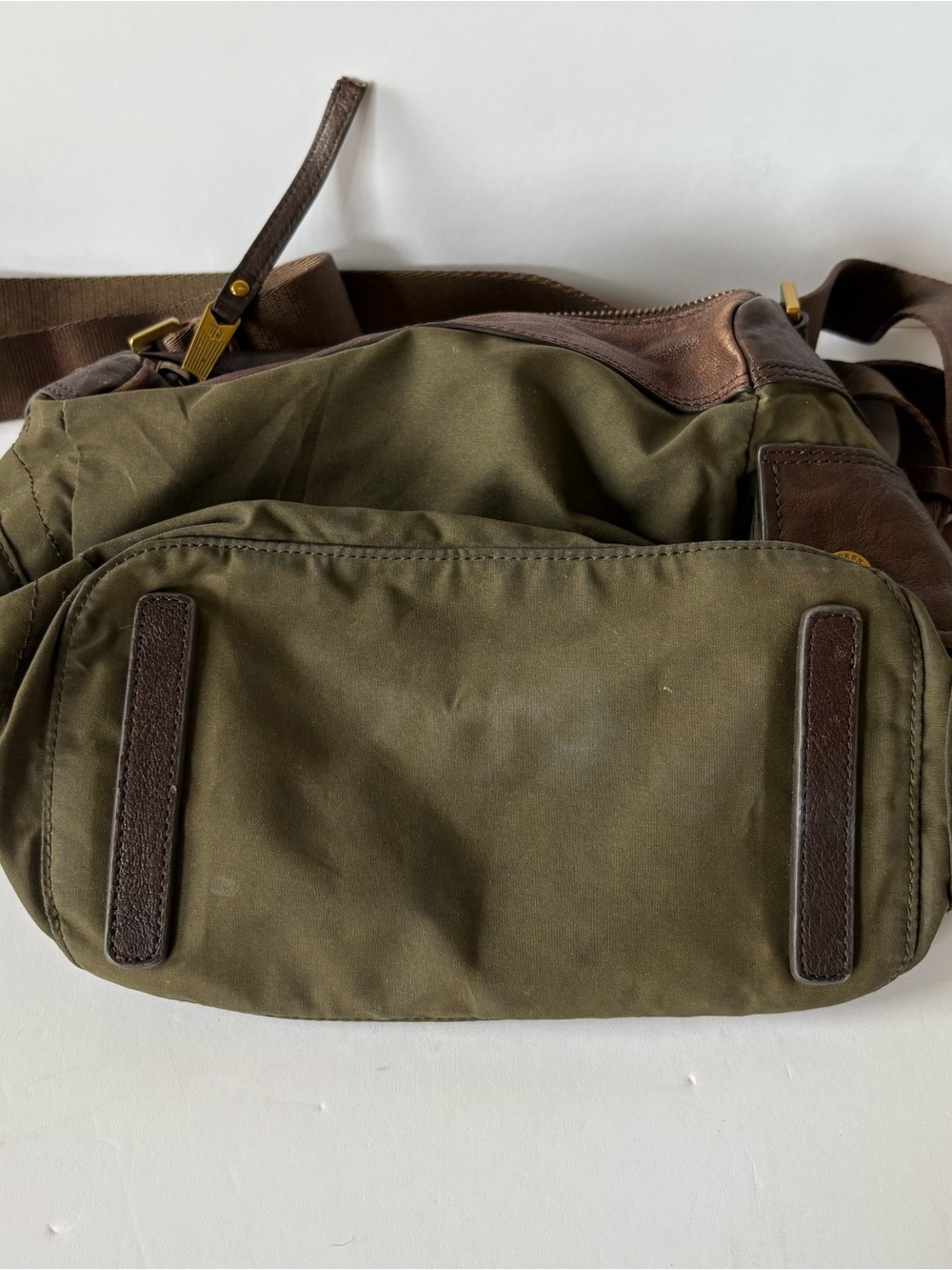Ralph Lauren 1967 Heritage Utility Crossbody Olive Canvas & Leather Bag Military - Picture 12 of 12